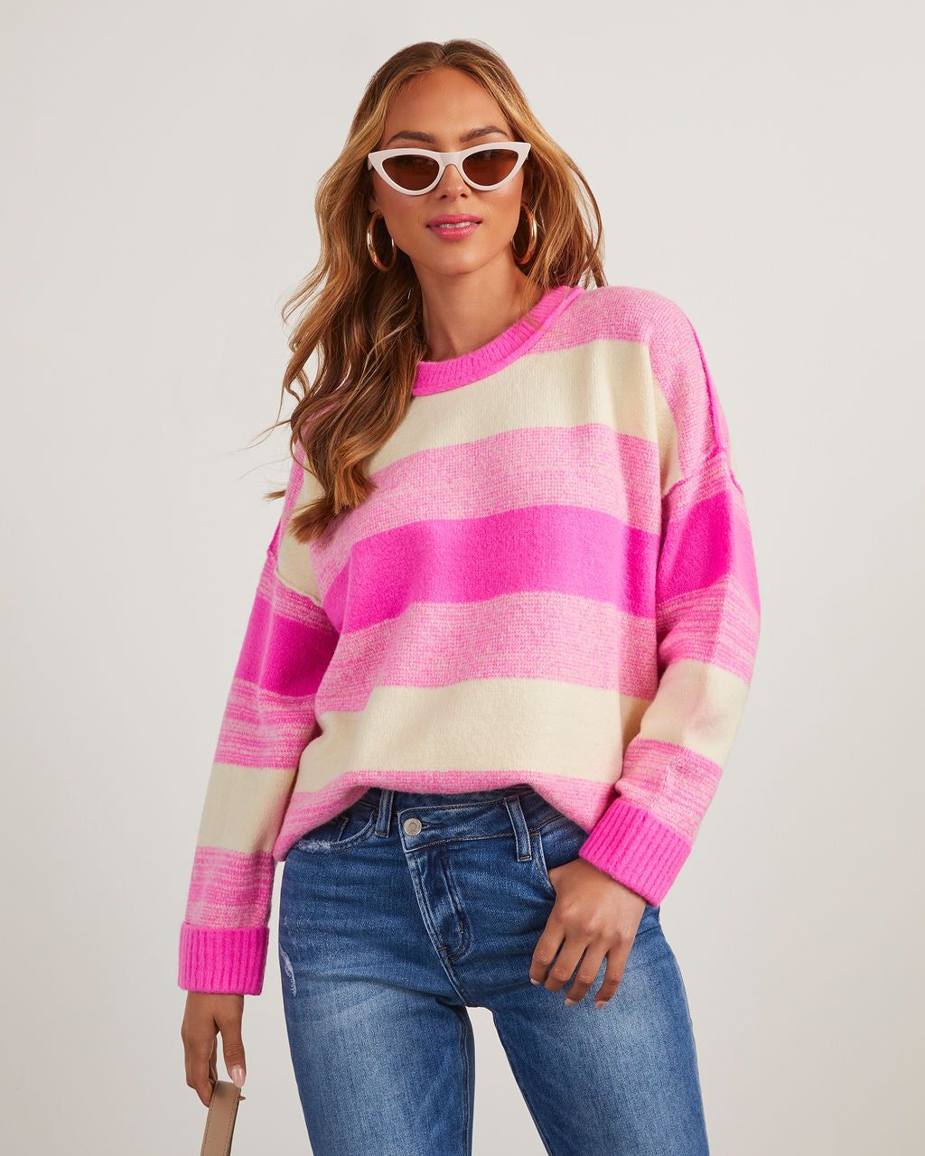 Whitfield Oversized Striped Sweater sold by Vici product image thumbnail 3