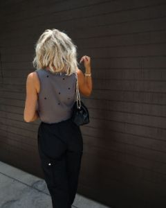 Tee It Up Cotton Crop Tank - Black - FINAL SALE sold by Vici