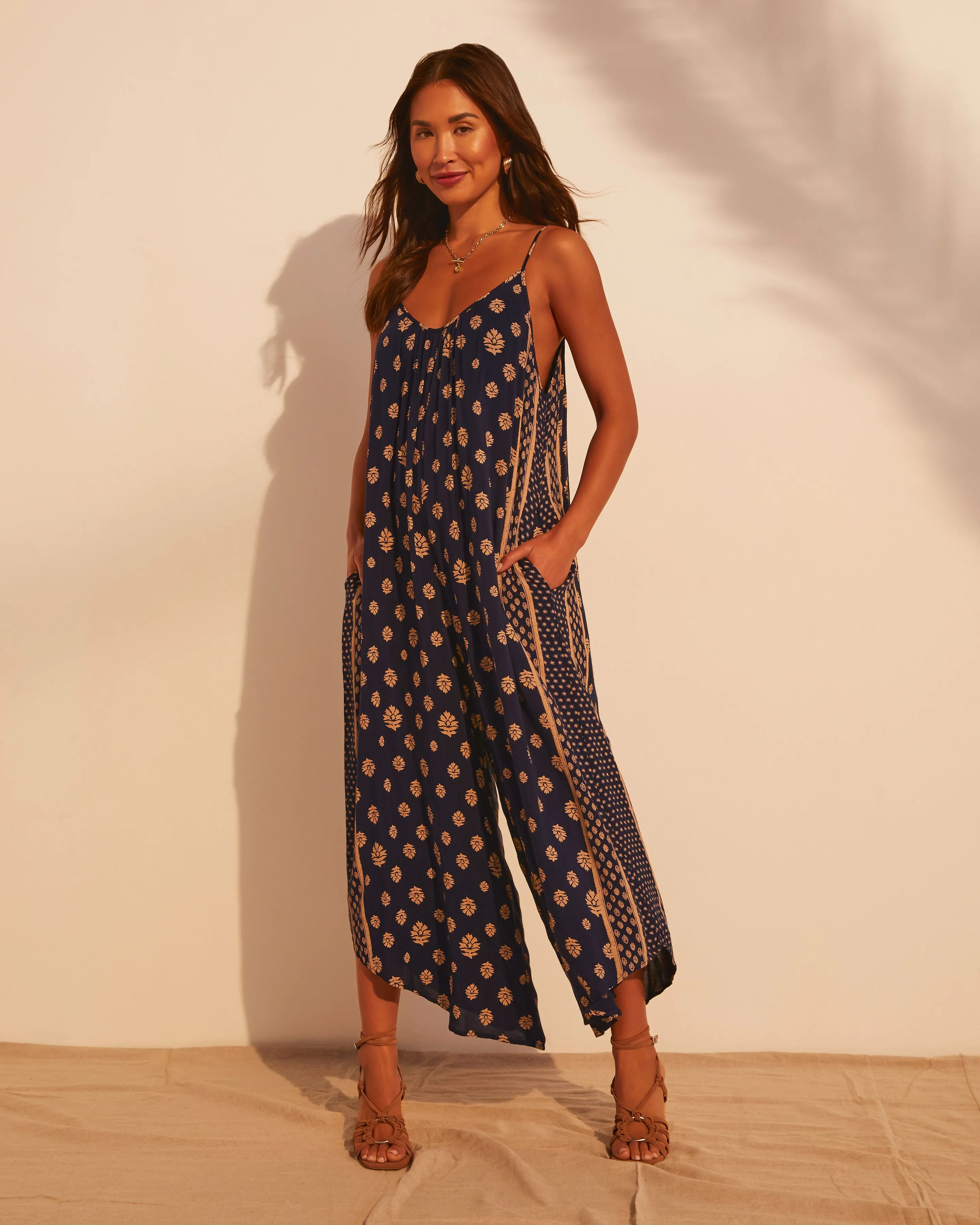 Wanderlust Relaxed Paisley Jumpsuit sold by Vici product image thumbnail 2