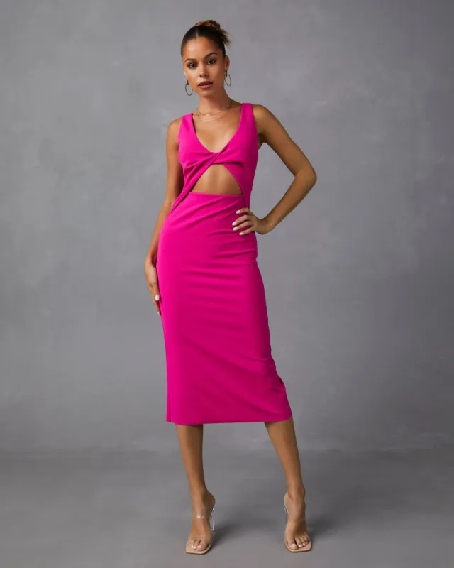 Timeless Beauty Cutout Midi Dress sold by Vici