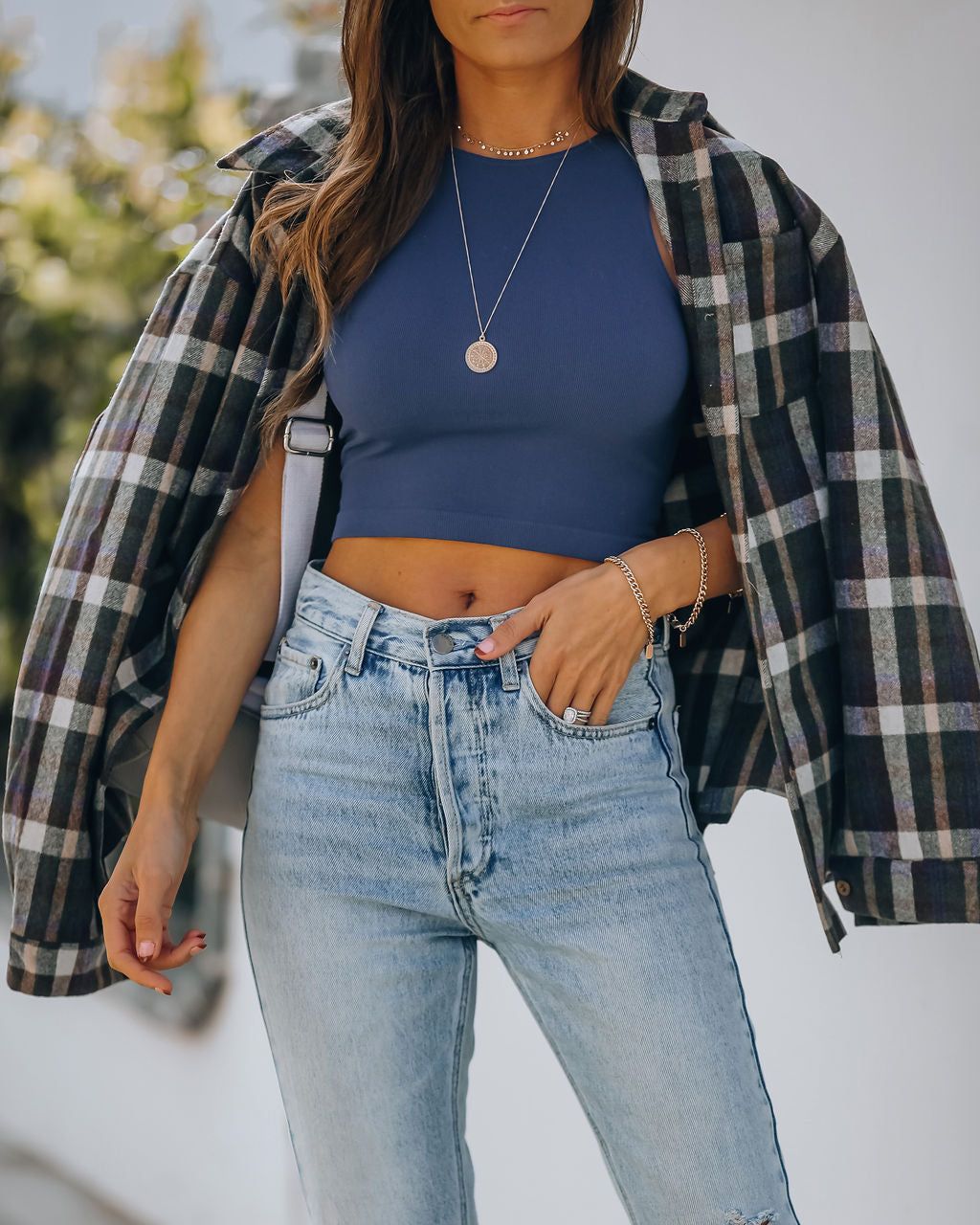 Kiki Knit Crop Top - Navy sold by Vici product image thumbnail 3