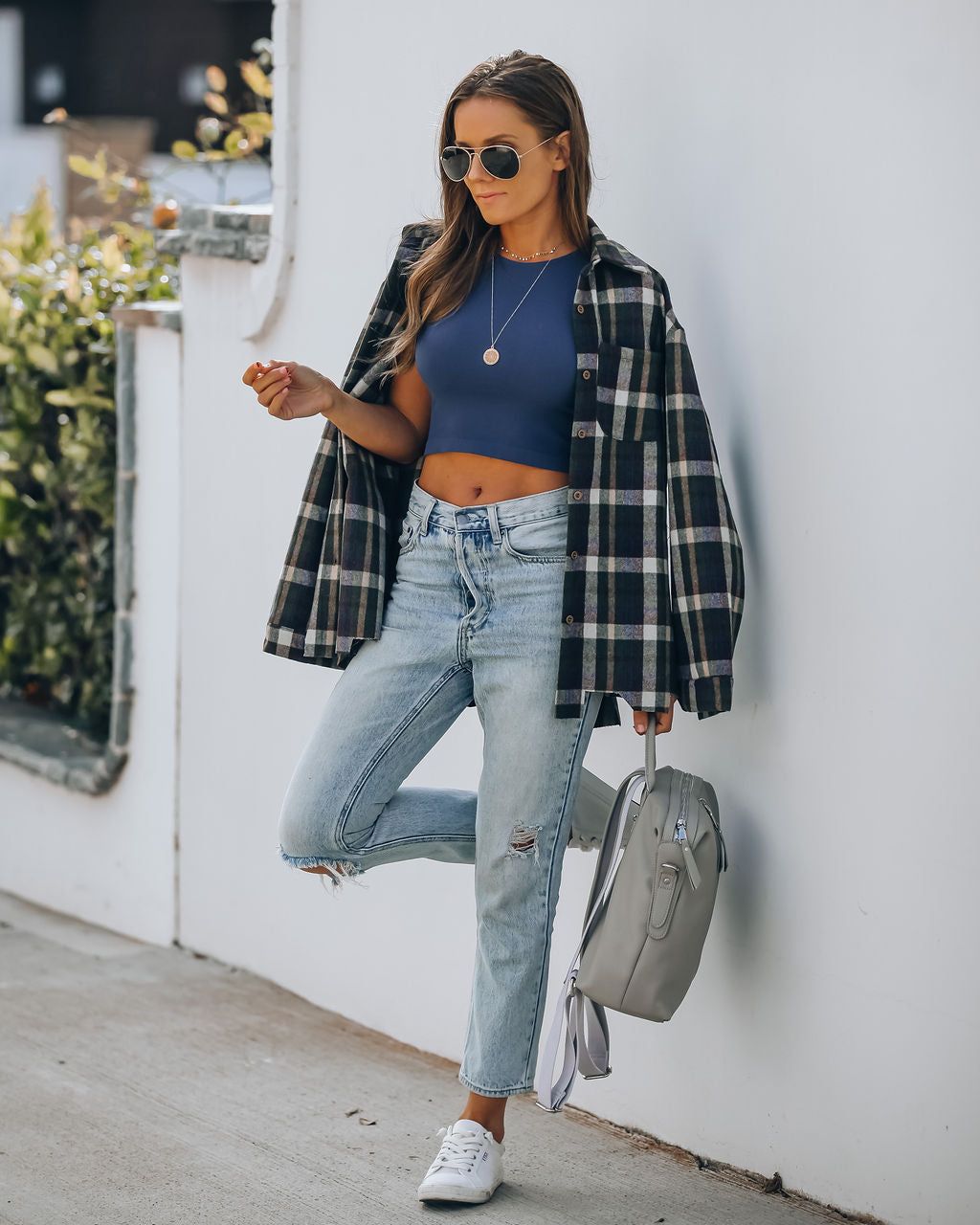 Kiki Knit Crop Top - Navy sold by Vici product image thumbnail 5