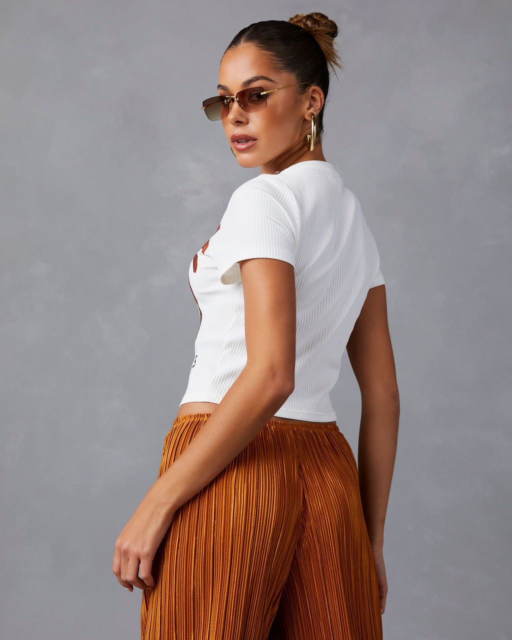 Bonnes Vacances Cropped Tee - White - FINAL SALE sold by Vici product image thumbnail 2