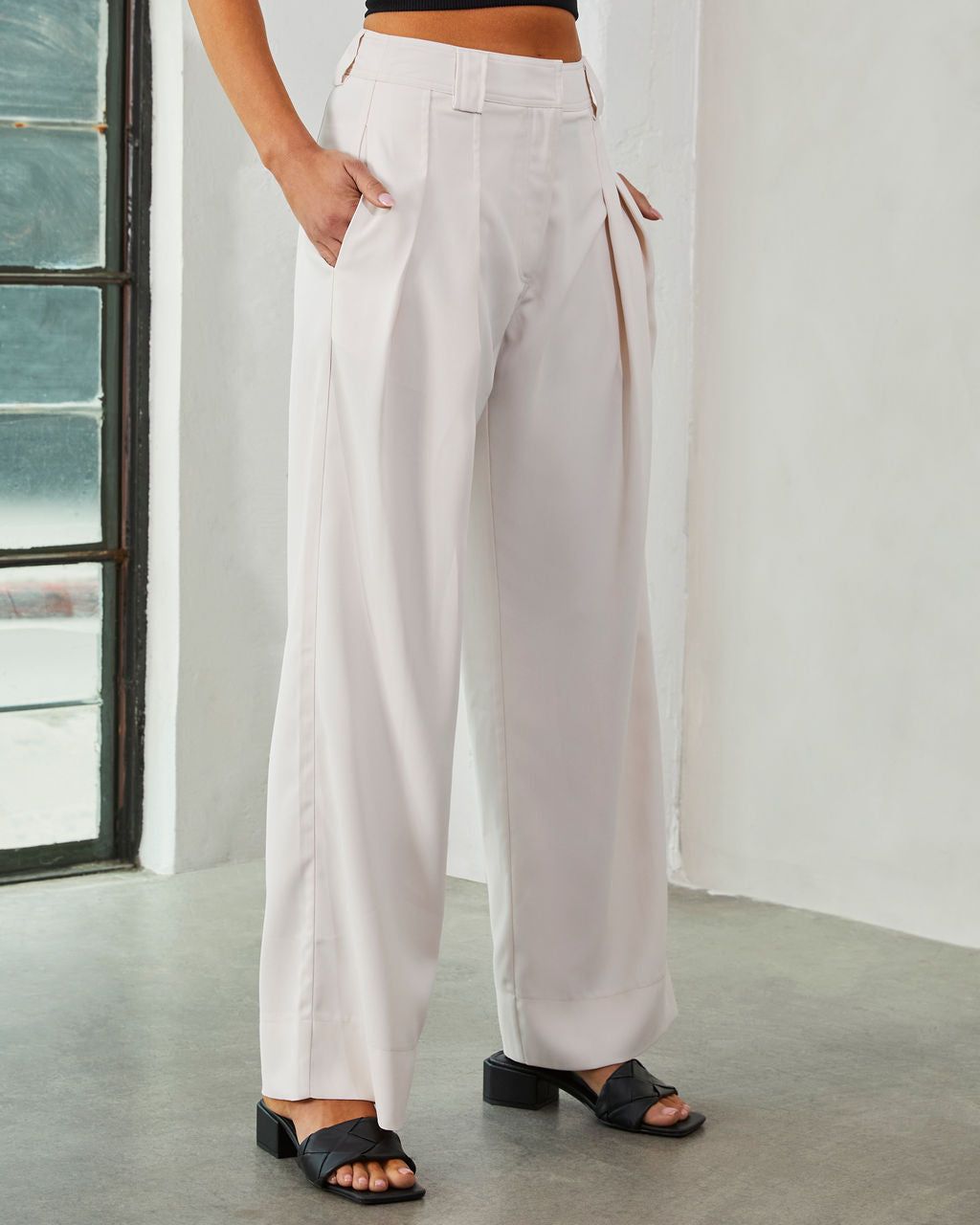 Torrisi Pleated Wide Leg Trousers sold by Vici product image thumbnail 3