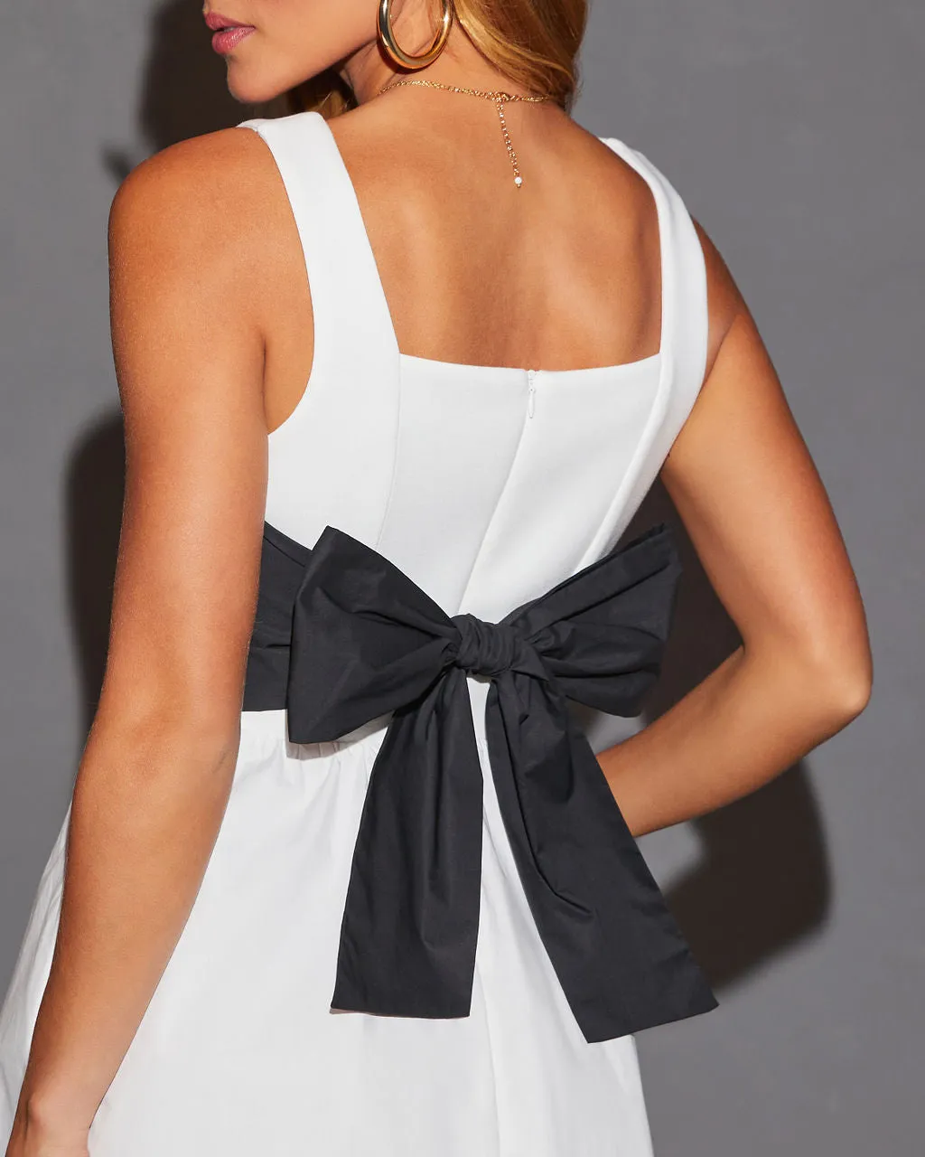 Chrishell Back Bow Mini Dress sold by Vici product image thumbnail 2