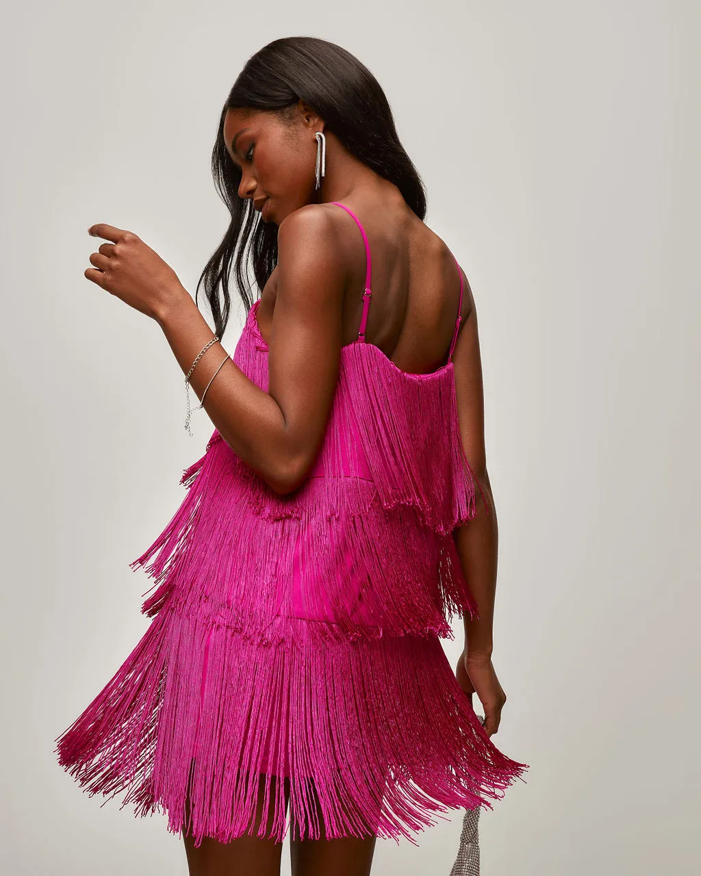 Rodeo Nights Fringe Mini Dress sold by Vici product image thumbnail 3