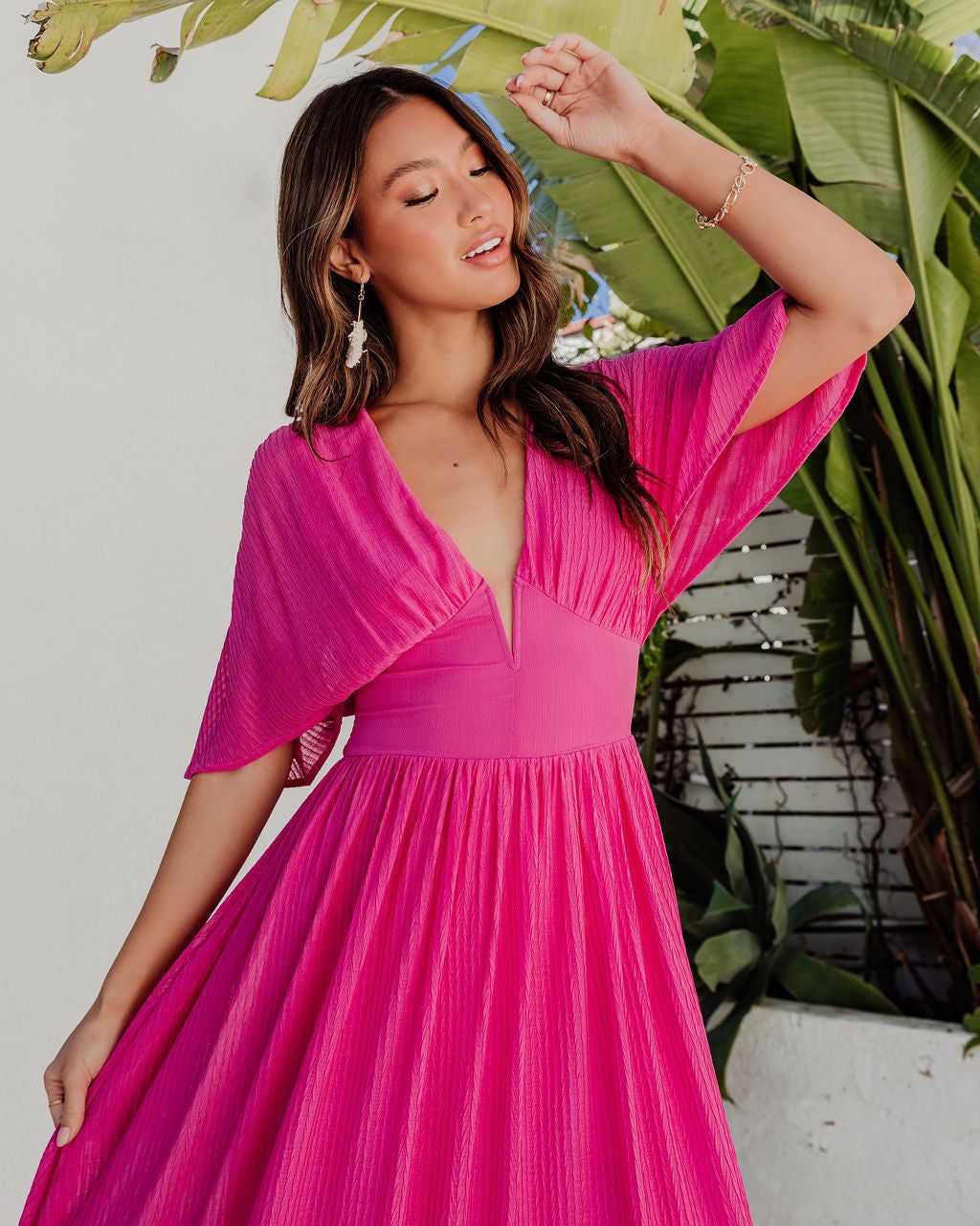 Cathleen Plunge Neck Maxi Dress - Orchid - FINAL SALE sold by Vici product image thumbnail 7