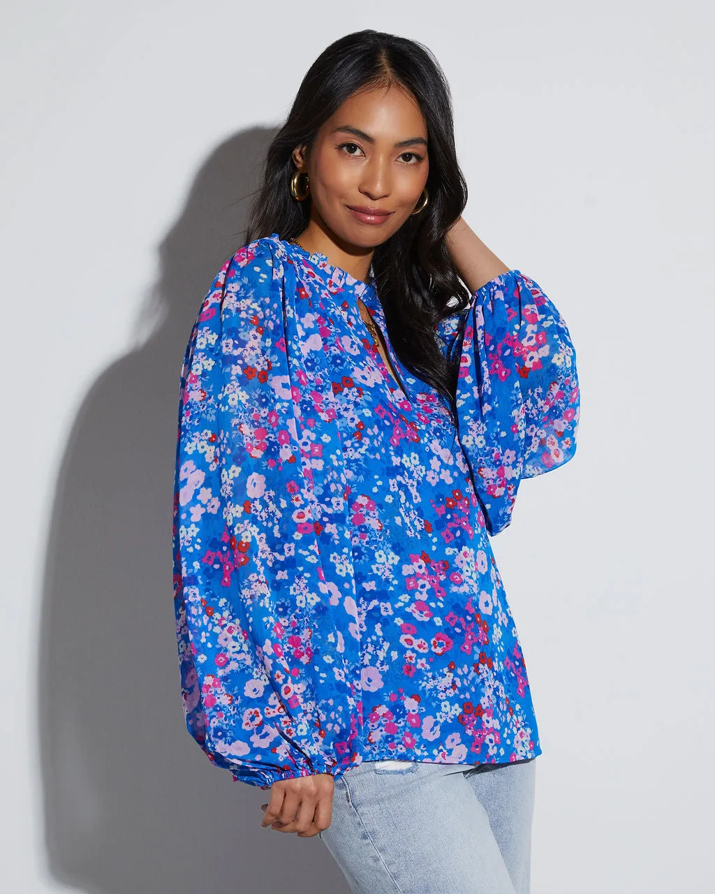 Riley V-Neck Long Sleeve Blouse sold by Vici product image thumbnail 3