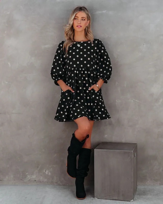 Doven Pocketed Polka Dot Babydoll Dress - FINAL SALE sold by Vici