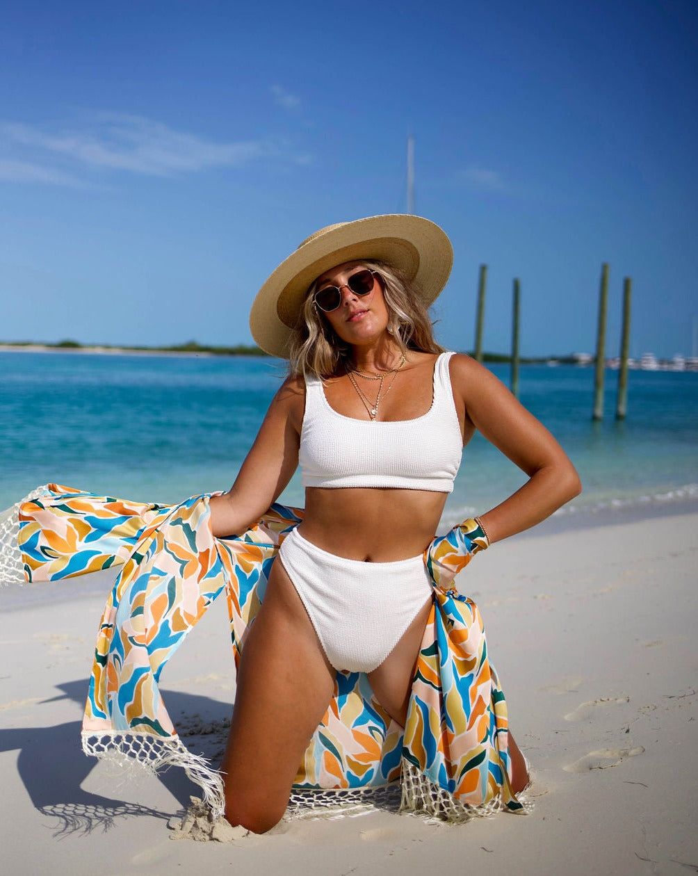 Malibu Scrunch High Waisted Bikini Bottom - Ivory - FINAL SALE sold by Vici product image thumbnail 3