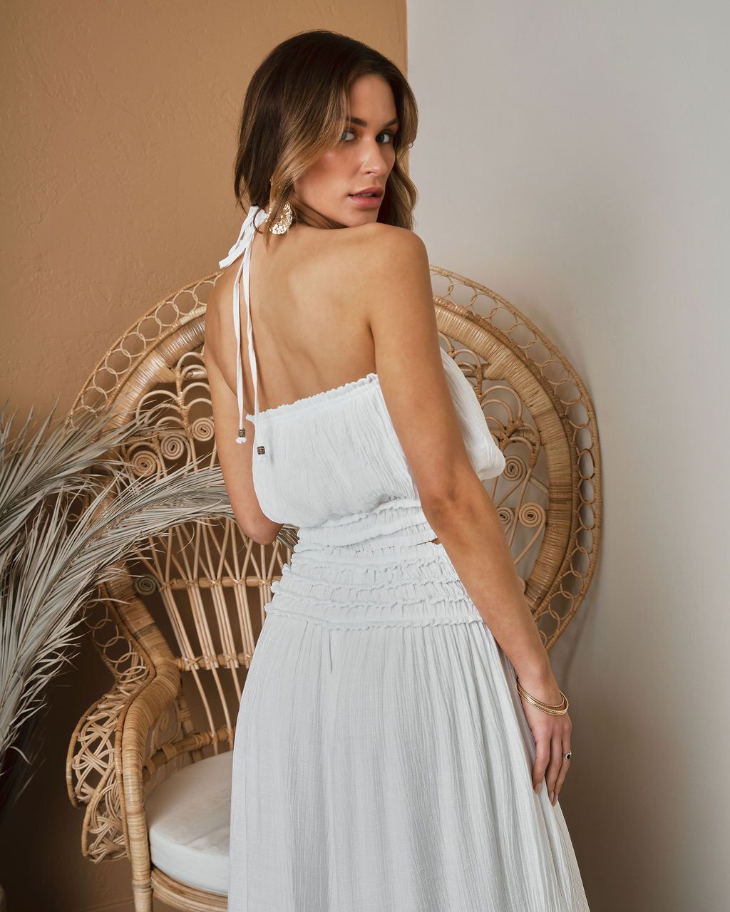 Coconut Waves Halter Top - White - FINAL SALE sold by Vici product image thumbnail 5