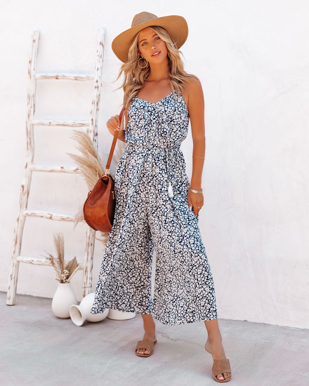 Fatima Pocketed Floral Jumpsuit - FINAL SALE sold by Vici