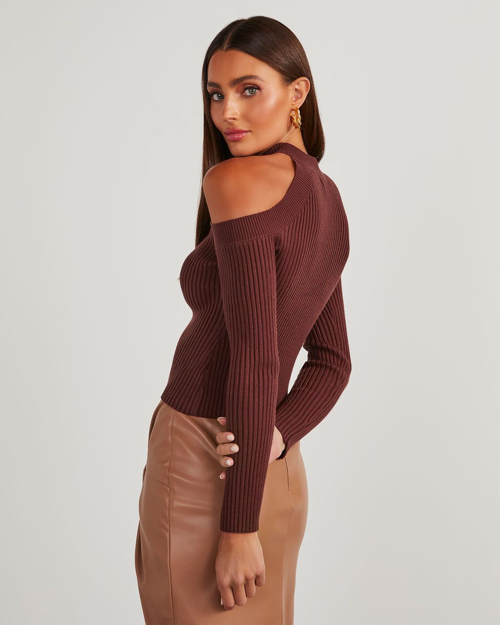 Sun Drenched One Shoulder Knit Bodysuit - White - SALE sold by Vici product image thumbnail 2