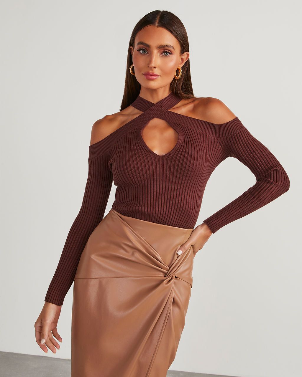 Sun Drenched One Shoulder Knit Bodysuit - White - SALE sold by Vici product image thumbnail 9