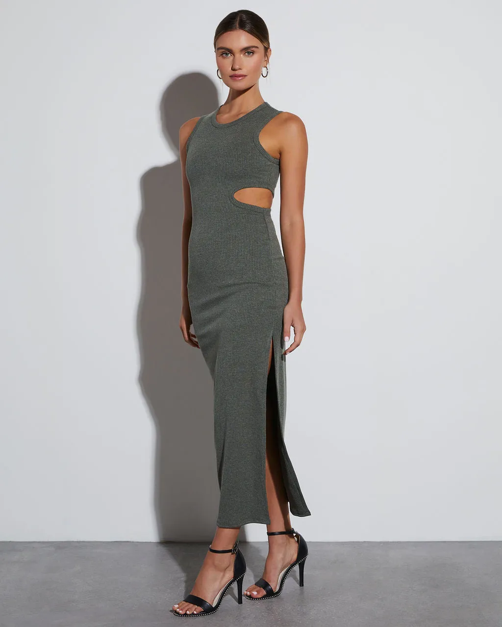 Jordana Ribbed Cutout Maxi Dress sold by Vici product image thumbnail 5