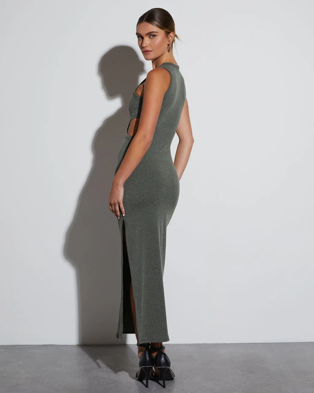 Jordana Ribbed Cutout Maxi Dress sold by Vici product image thumbnail 3