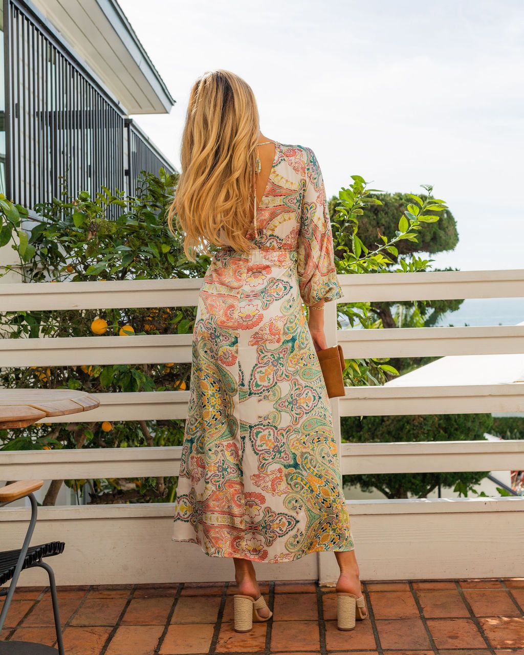 Korina Satin Floral Maxi Dress - FINAL SALE sold by Vici product image thumbnail 4