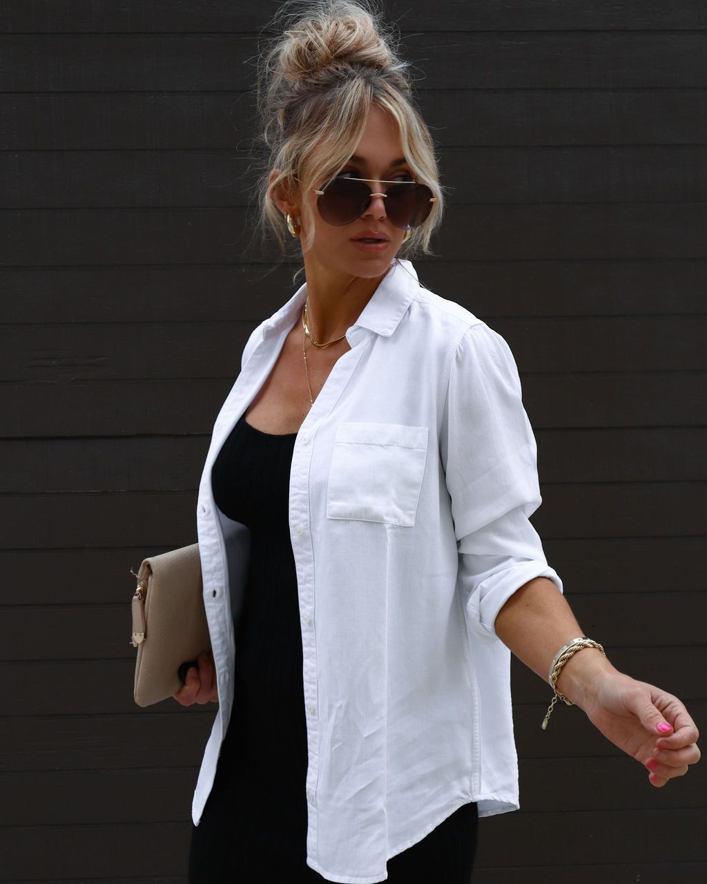 Shasta Tencel Button Down Top sold by Vici product image thumbnail 2