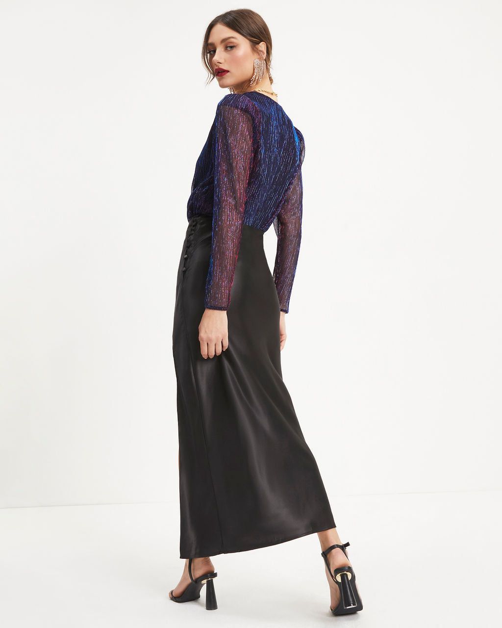 Daria Metallic Plisse Bodysuit - Multi - FINAL SALE sold by Vici product image thumbnail 4