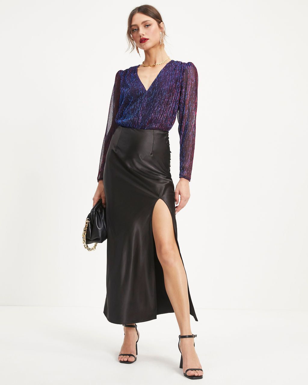 Daria Metallic Plisse Bodysuit - Multi - FINAL SALE sold by Vici product image thumbnail 6