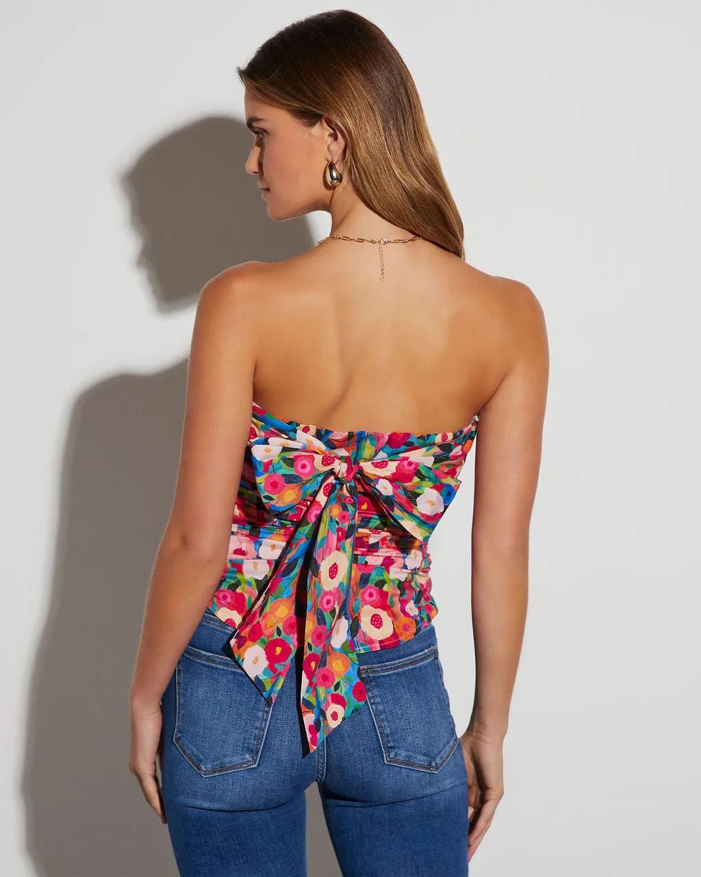 Raylin Floral Strapless Blouse sold by Vici product image thumbnail 5