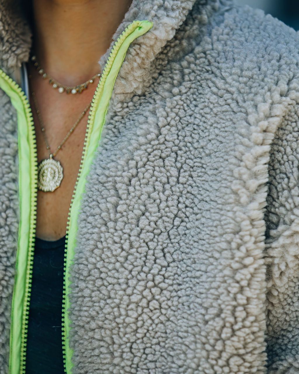 Explore More Pocketed Teddy Jacket - FINAL SALE sold by Vici product image thumbnail 5