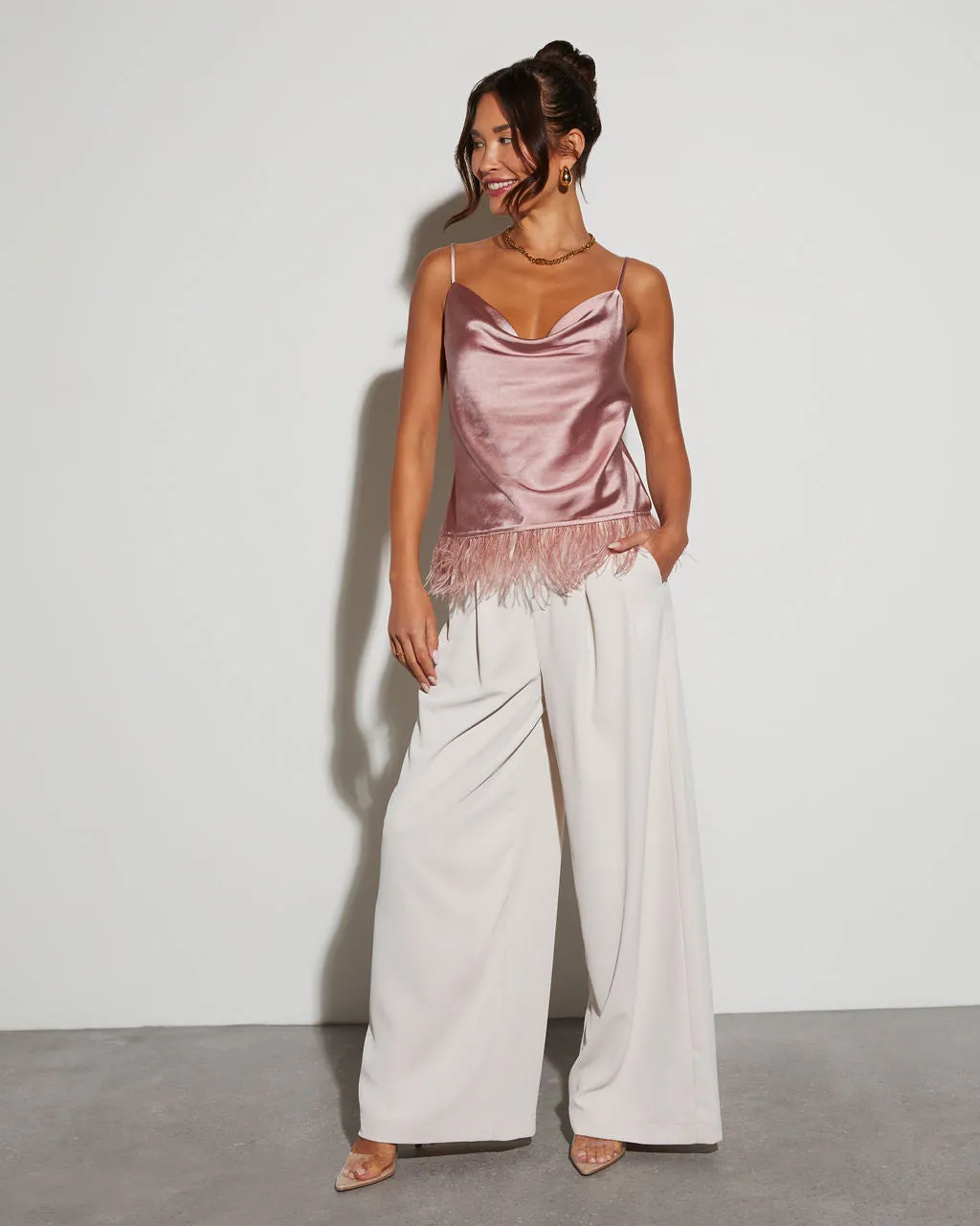 Swan Lake Sleeveless Feather Top sold by Vici product image thumbnail 3