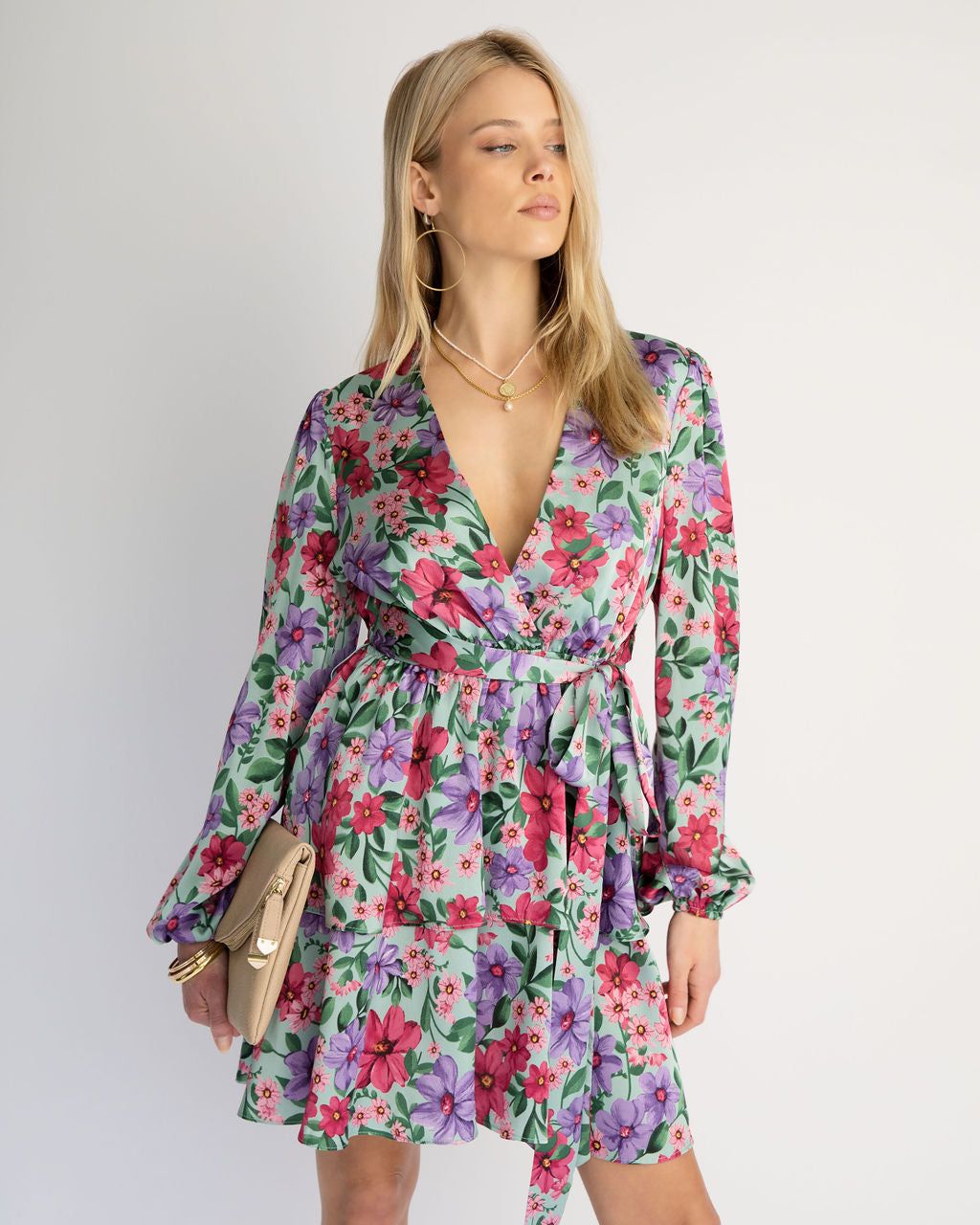 Sensational Floral Tiered Mini Dress - FINAL SALE sold by Vici product image thumbnail 7