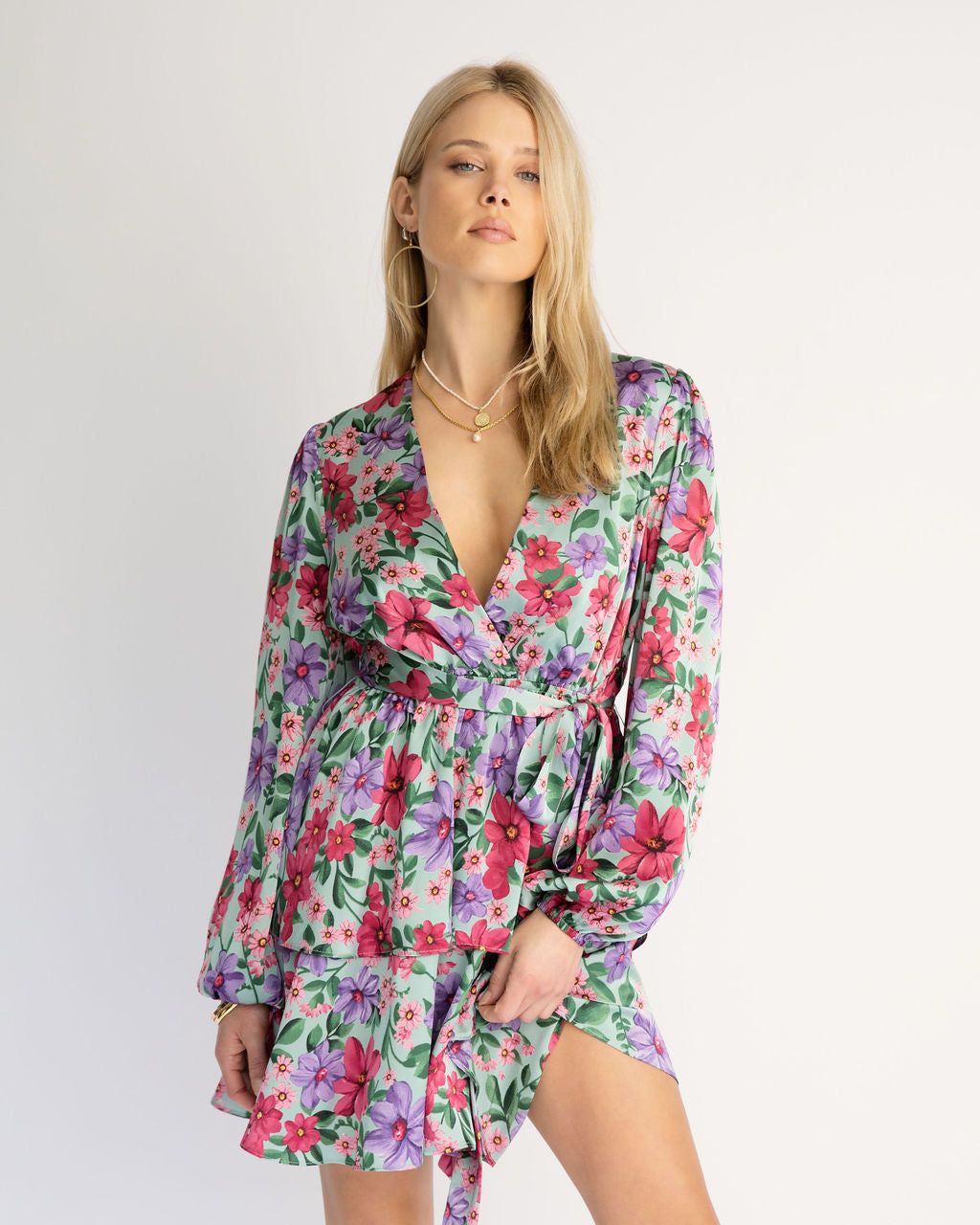 Sensational Floral Tiered Mini Dress - FINAL SALE sold by Vici product image thumbnail 8