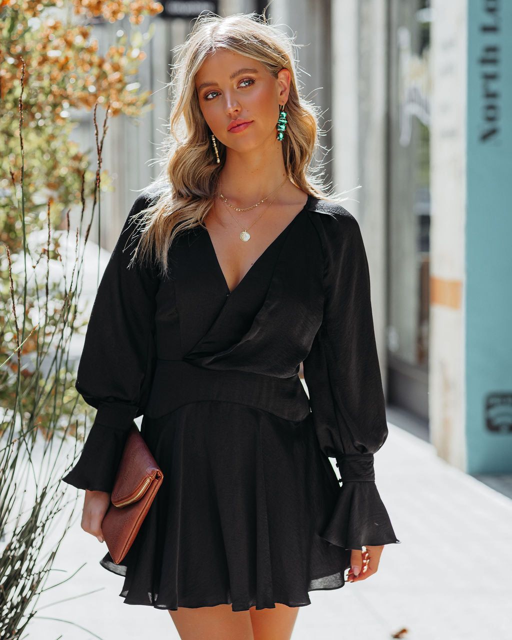 Julianna Satin Ruffle Mini Dress - FINAL SALE sold by Vici product image thumbnail 9