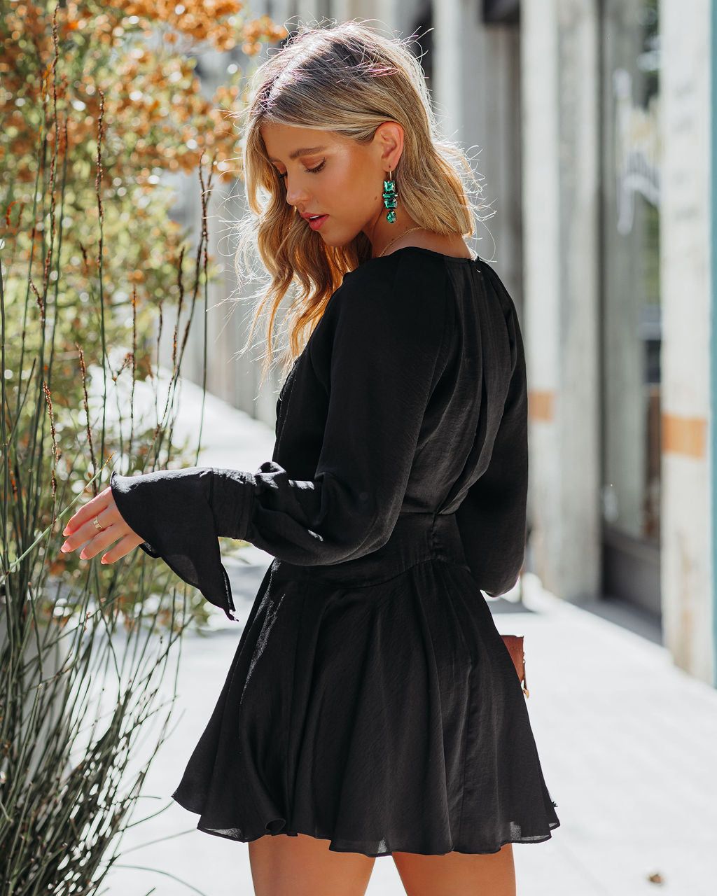 Julianna Satin Ruffle Mini Dress - FINAL SALE sold by Vici product image thumbnail 2