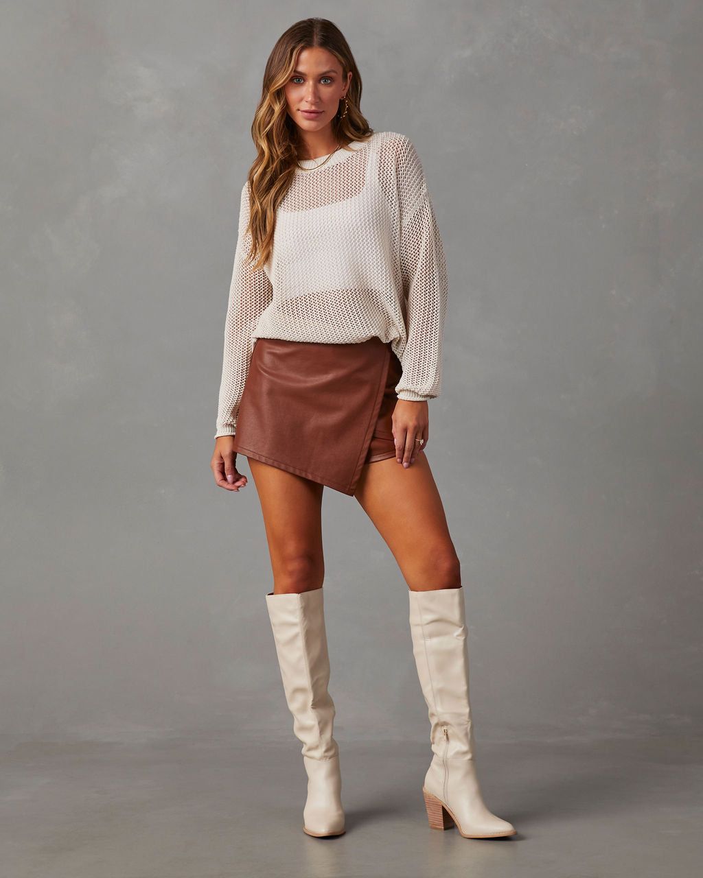 Stratton Open Stitch Sweater - Natural sold by Vici product image thumbnail 5