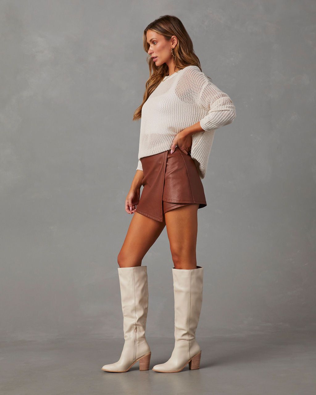 Stratton Open Stitch Sweater - Natural sold by Vici product image thumbnail 3