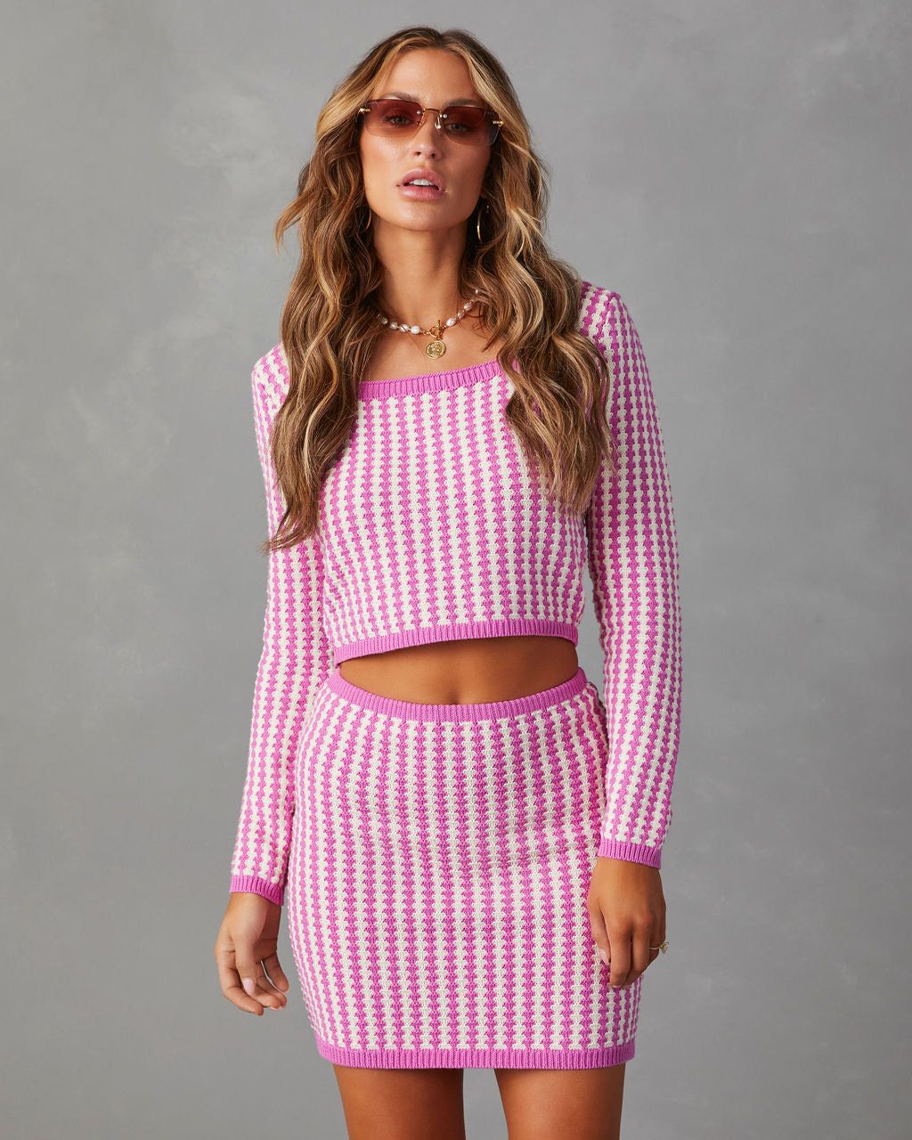 Crosby Crochet Long Sleeve Top - Pink - SALE sold by Vici product image thumbnail 6