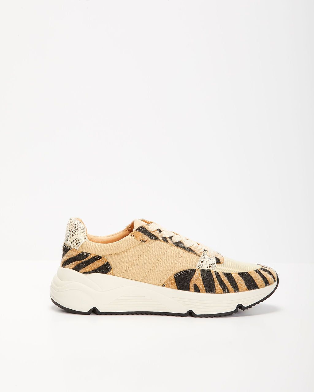 Veda Zebra Print Sneakers - Tan sold by Vici