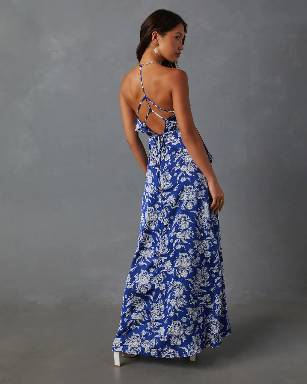 Zelda Printed Ruffle High Low Dress sold by Vici product image thumbnail 4