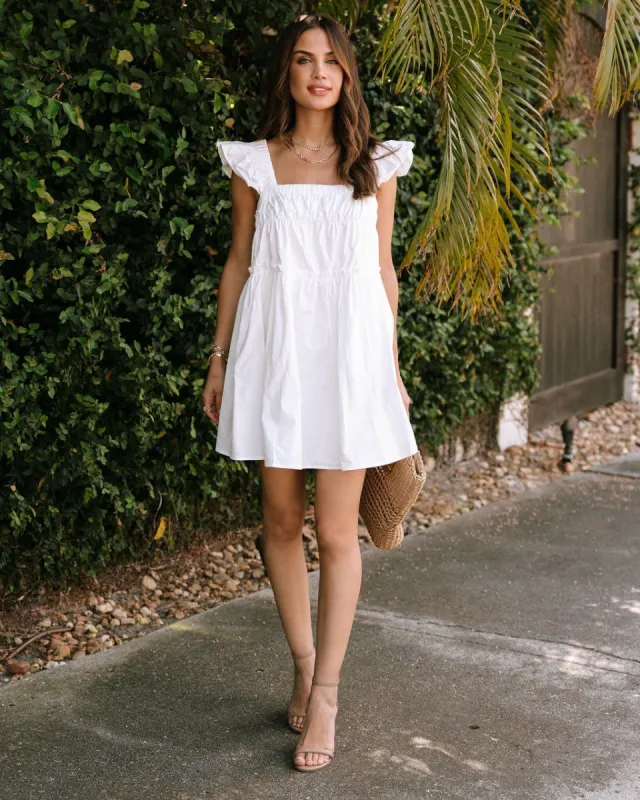 Francina Cotton Flutter Sleeve Mini Dress sold by Vici