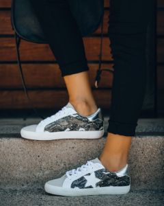 Reserved Snake Embossed Sneaker - FINAL SALE sold by Vici