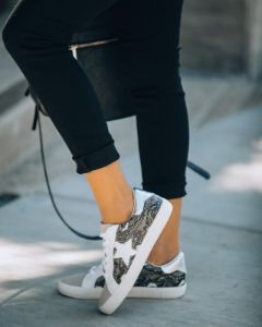 Reserved Snake Embossed Sneaker - FINAL SALE sold by Vici