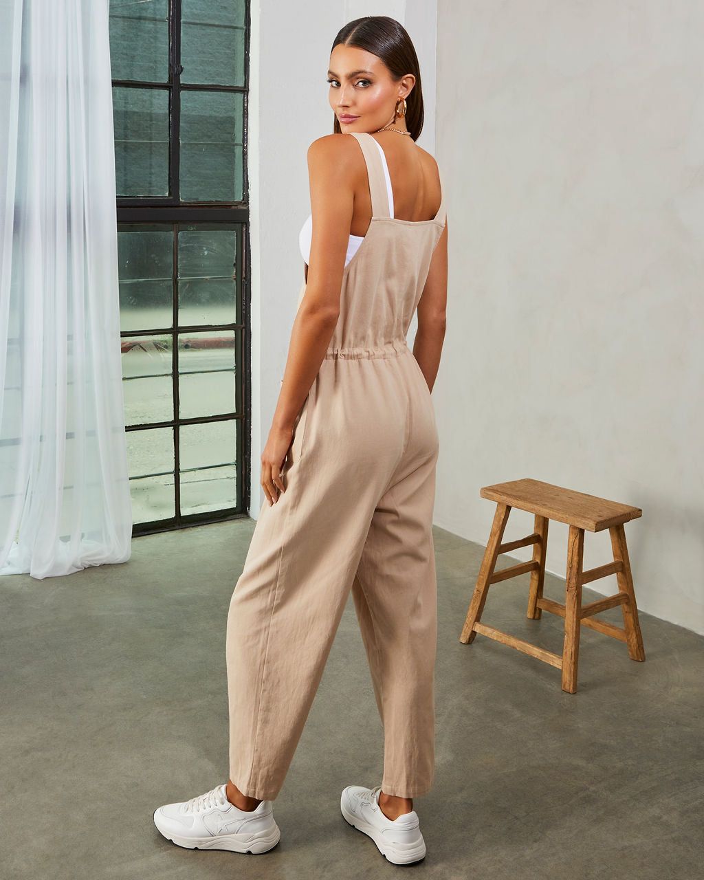 Linette Drawstring Waist Overalls sold by Vici product image thumbnail 2