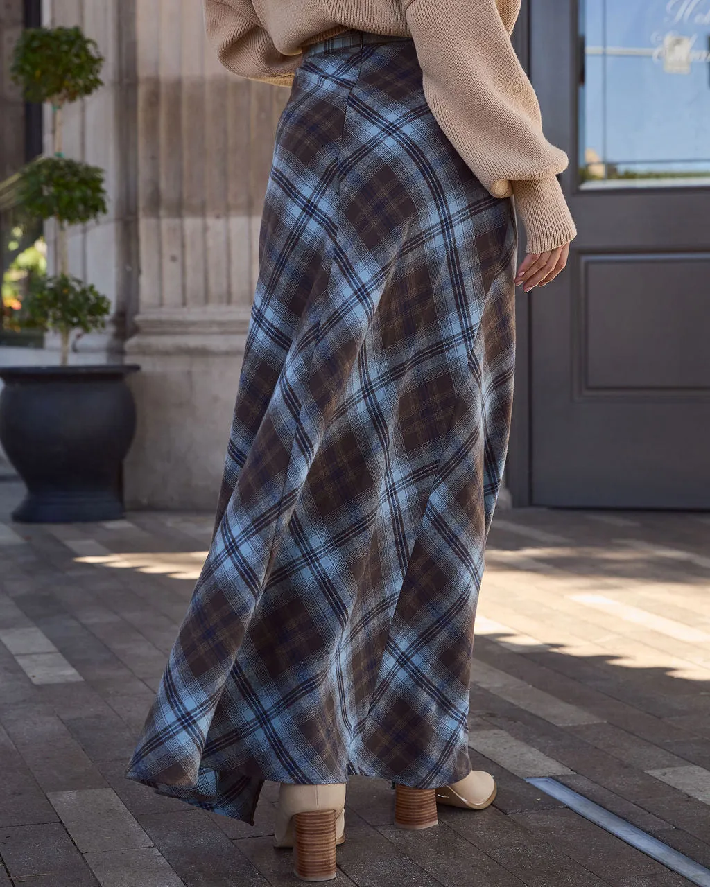Mae Lynn Plaid Maxi Skirt sold by Vici product image thumbnail 4