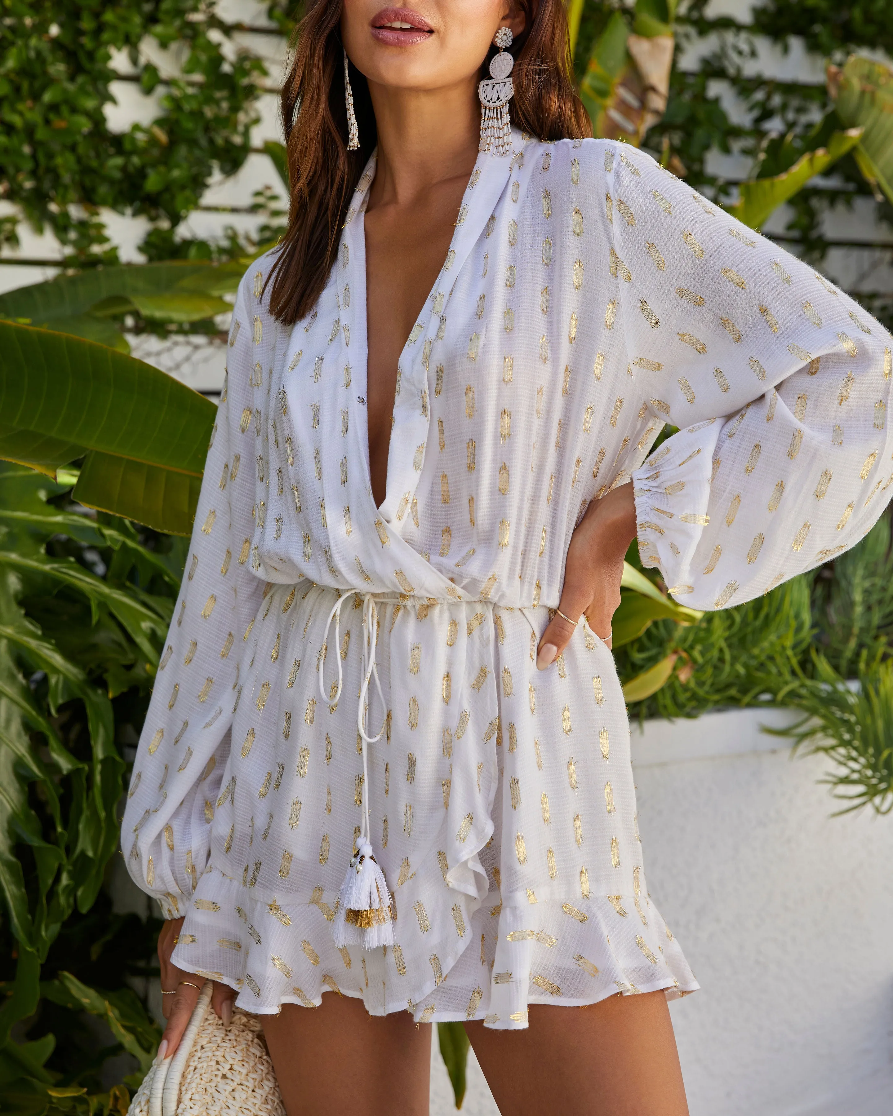 Marseille Cinched Waist Coverup Dress sold by Vici product image thumbnail 5