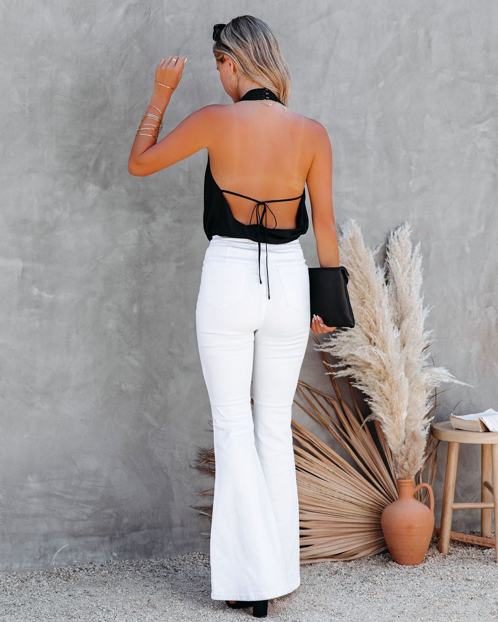 Finishing Touch Backless Halter Bodysuit - Black - SALE sold by Vici product image thumbnail 2