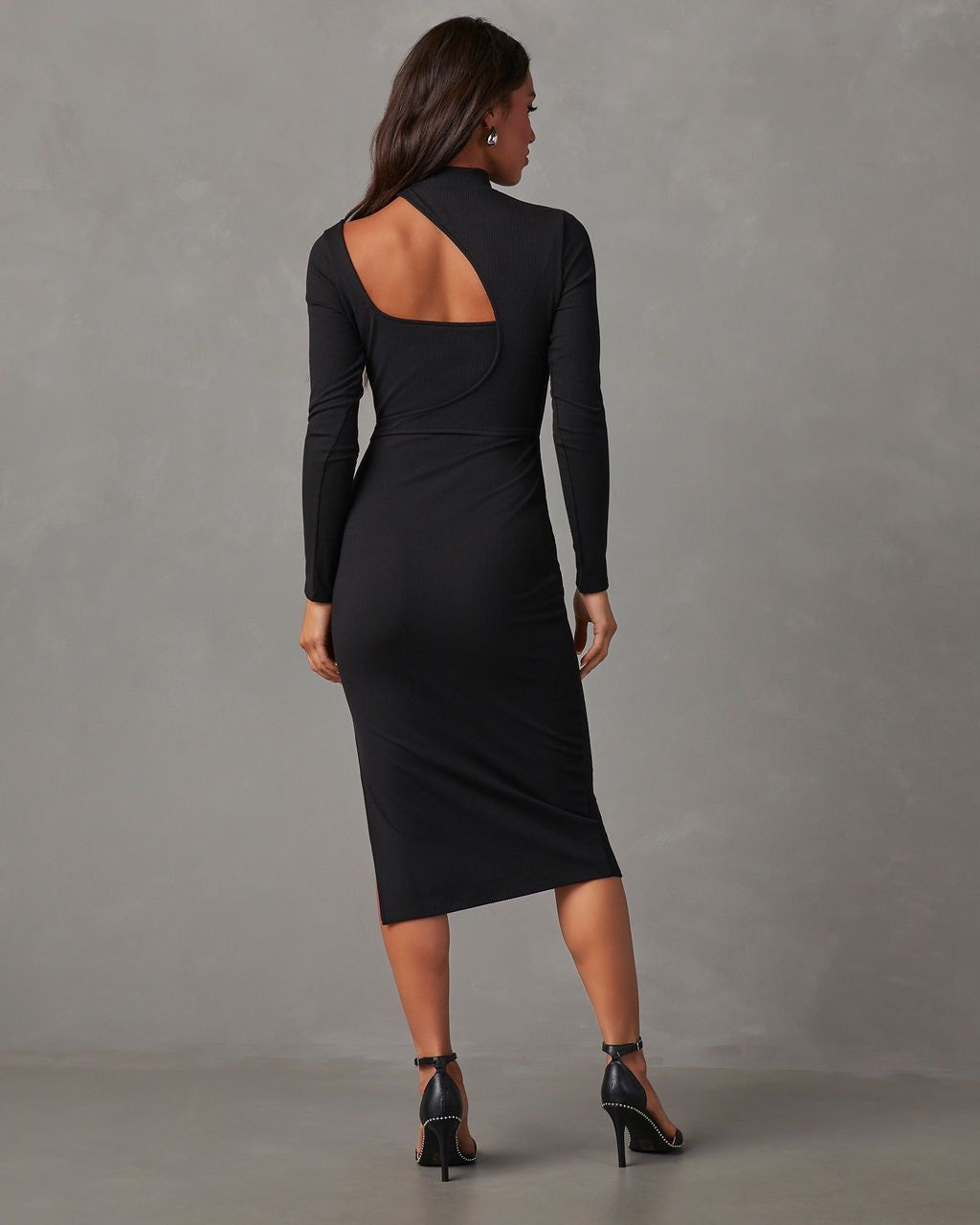 Penelope Cutout Long Sleeve Midi Dress - Black sold by Vici product image thumbnail 4