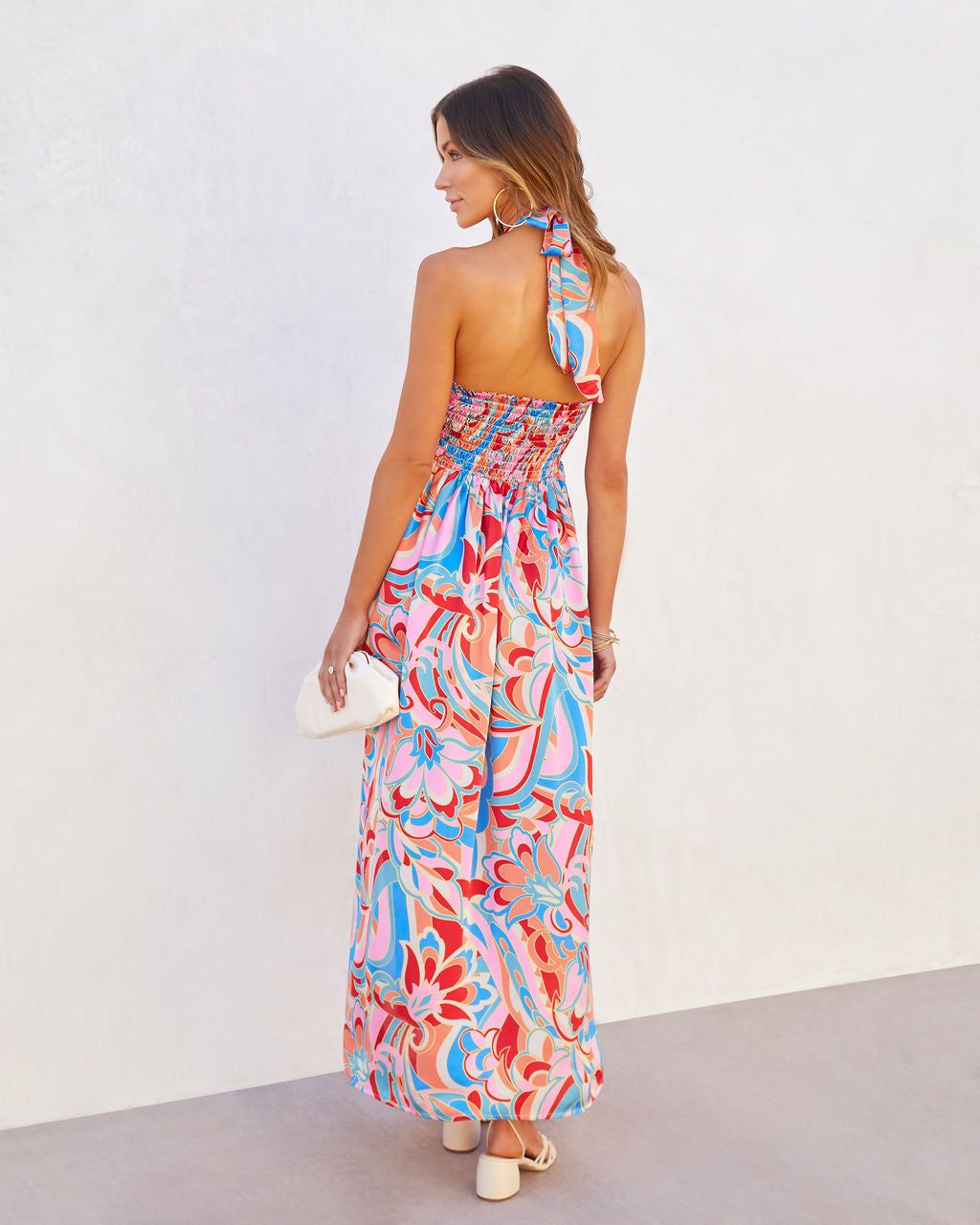 Freya Satin Printed Halter Maxi Dress sold by Vici product image thumbnail 2