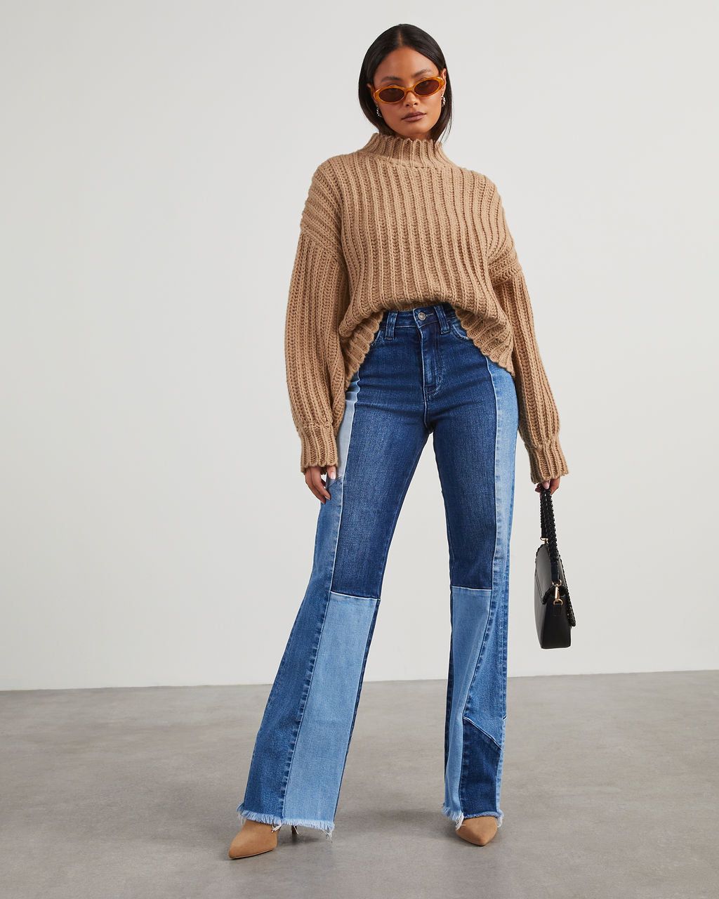 Briston Patchwork Straight Leg Jeans sold by Vici product image thumbnail 5