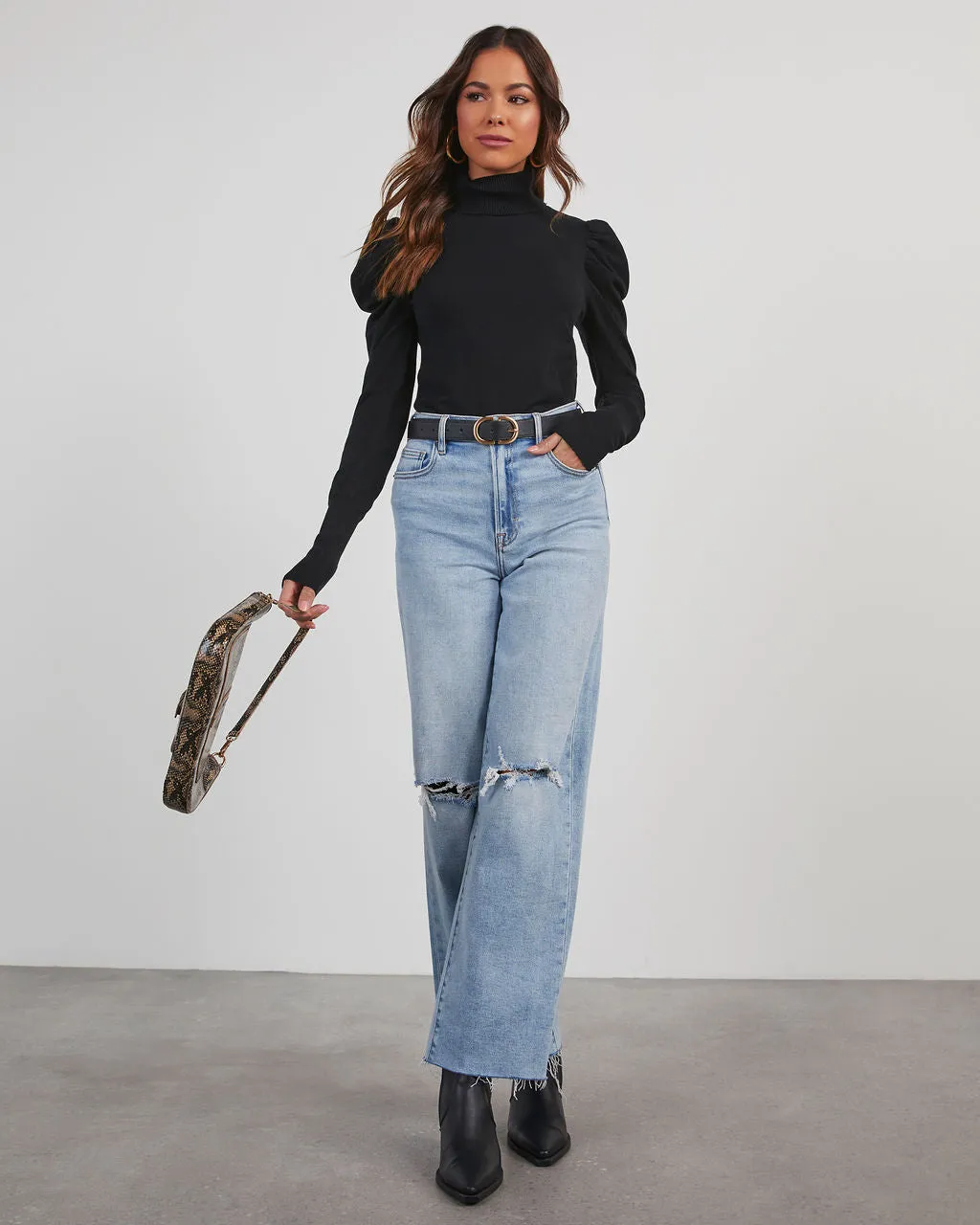 Adamant Puff Sleeve Turtleneck Sweater sold by Vici product image thumbnail 5