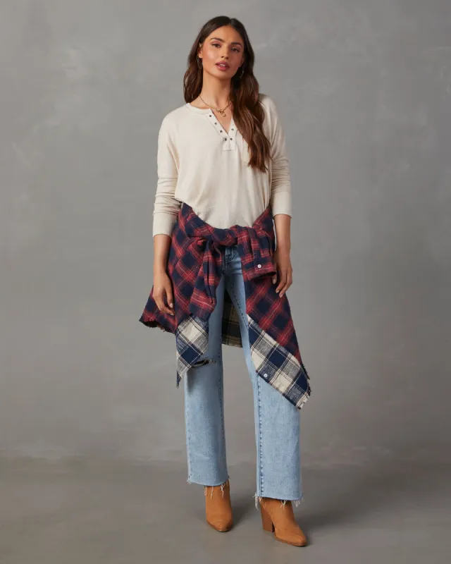 Ezra Grommet Long Sleeve Top sold by Vici