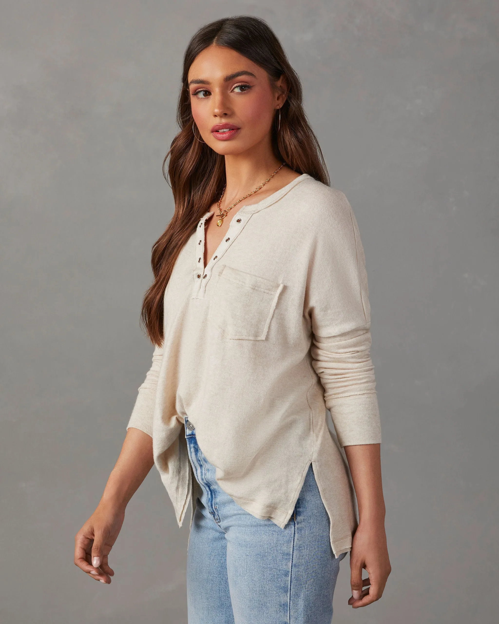 Ezra Grommet Long Sleeve Top sold by Vici product image thumbnail 2