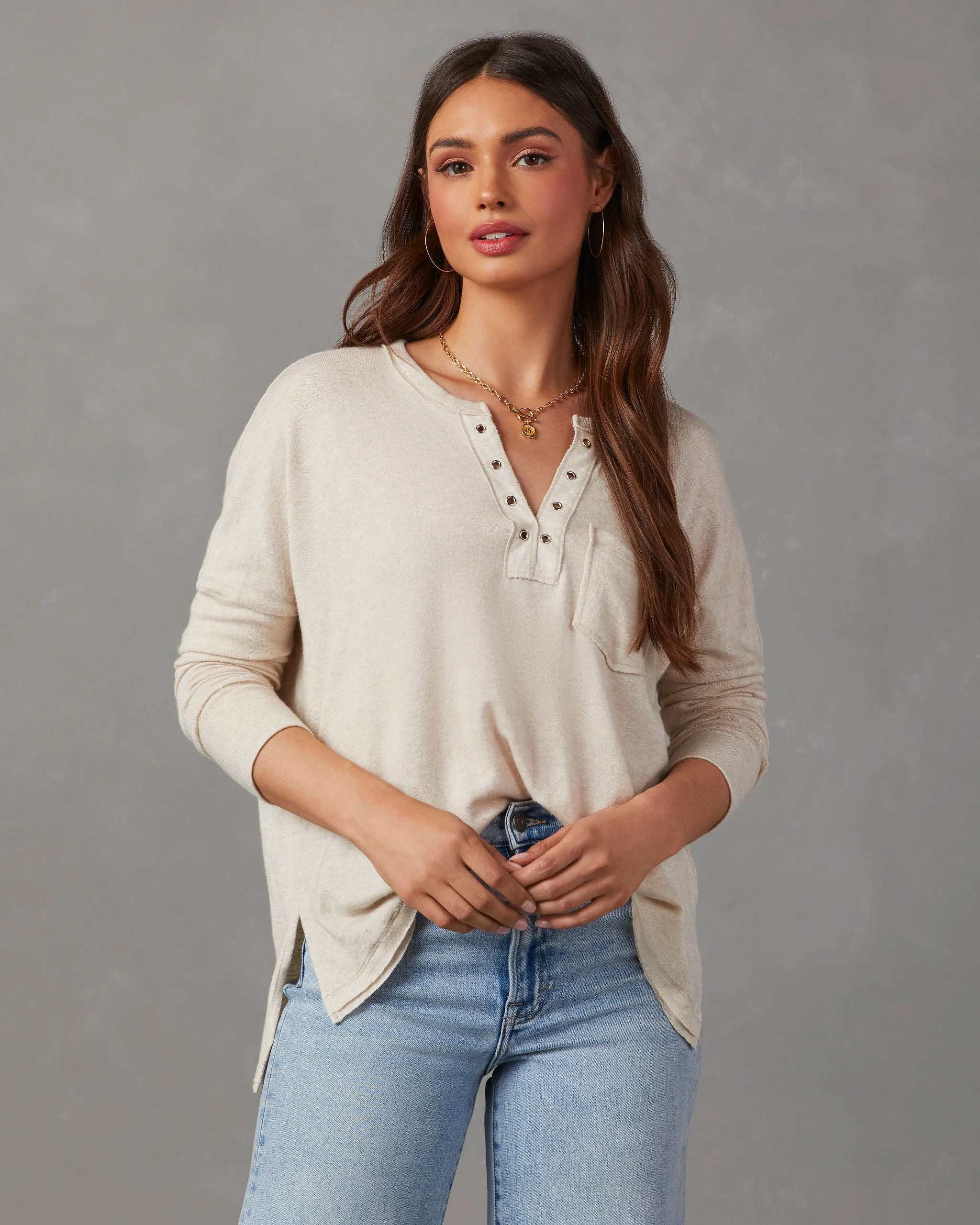 Ezra Grommet Long Sleeve Top sold by Vici product image thumbnail 5